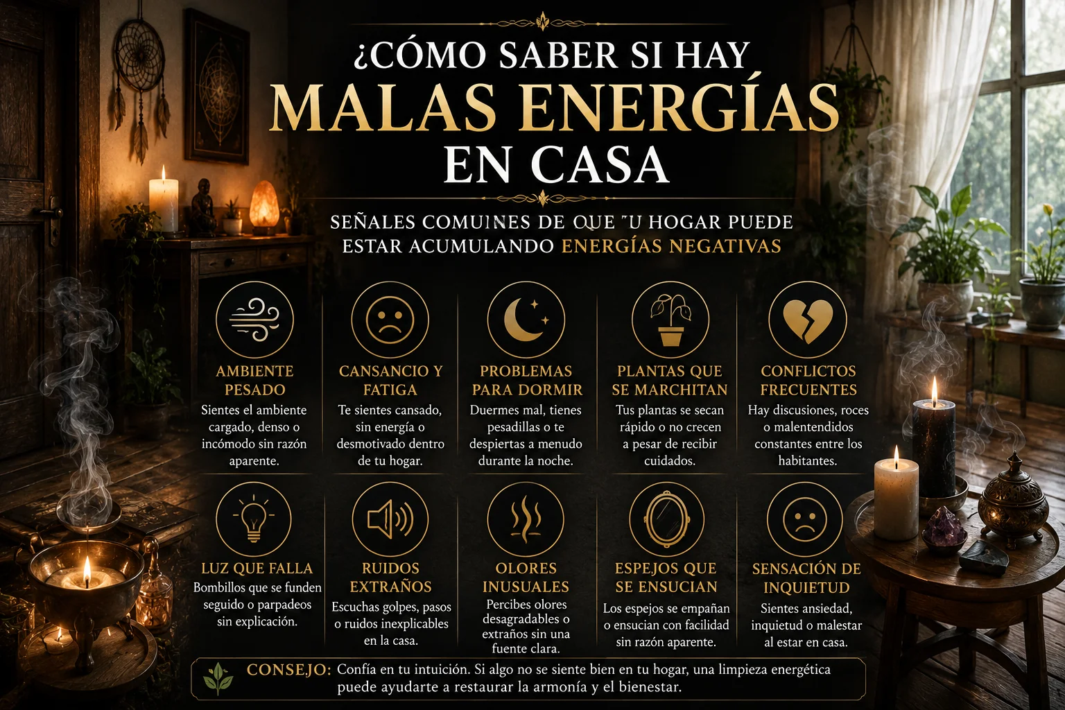 Cómo saber si hay malas energías en casa con señales de energía negativa y limpieza energética