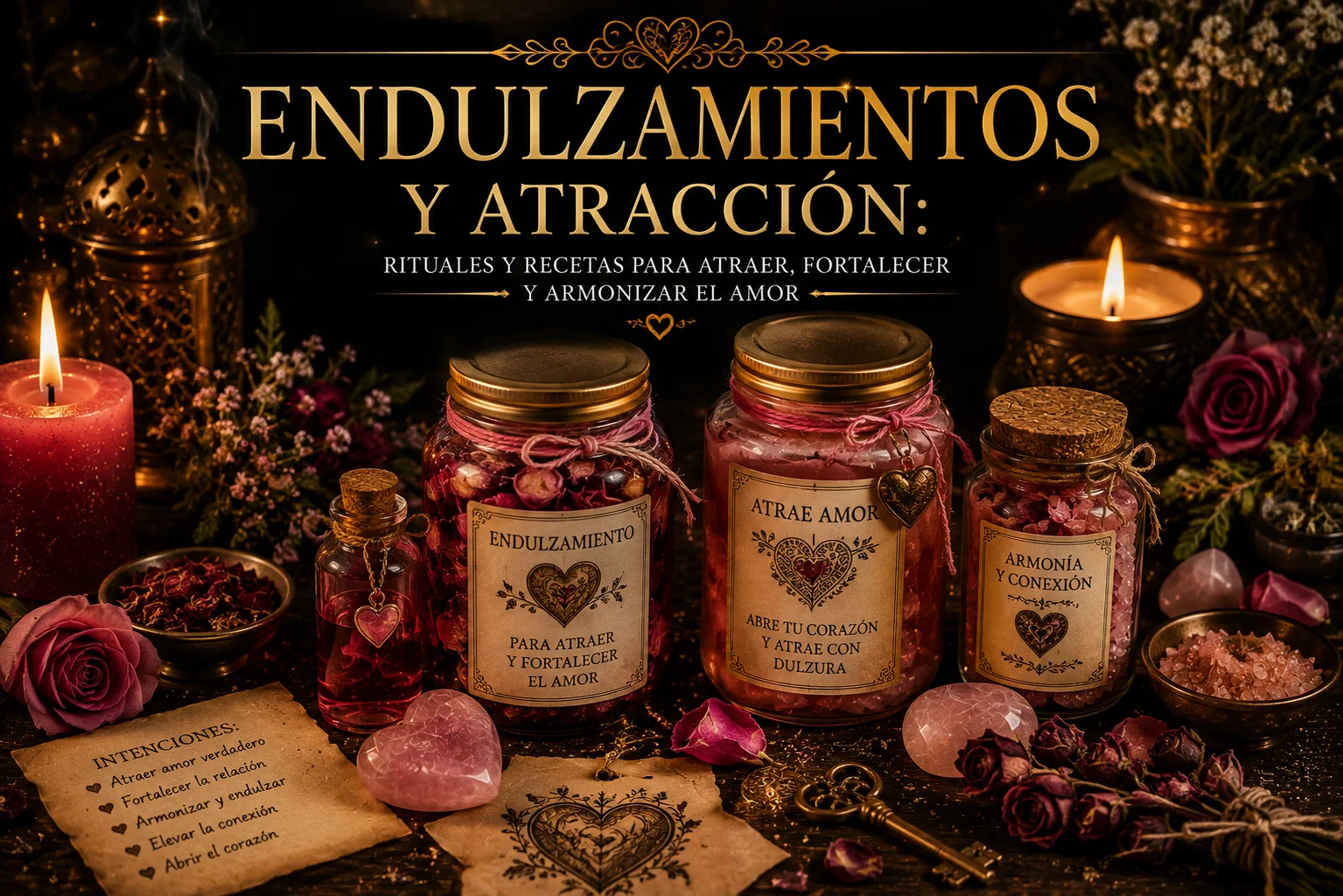 endulzamientos y diferentes formas de trabajar simbólicamente la atracción, dulzura y conexión.
