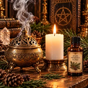 Incensario y vela blanca para el ritual