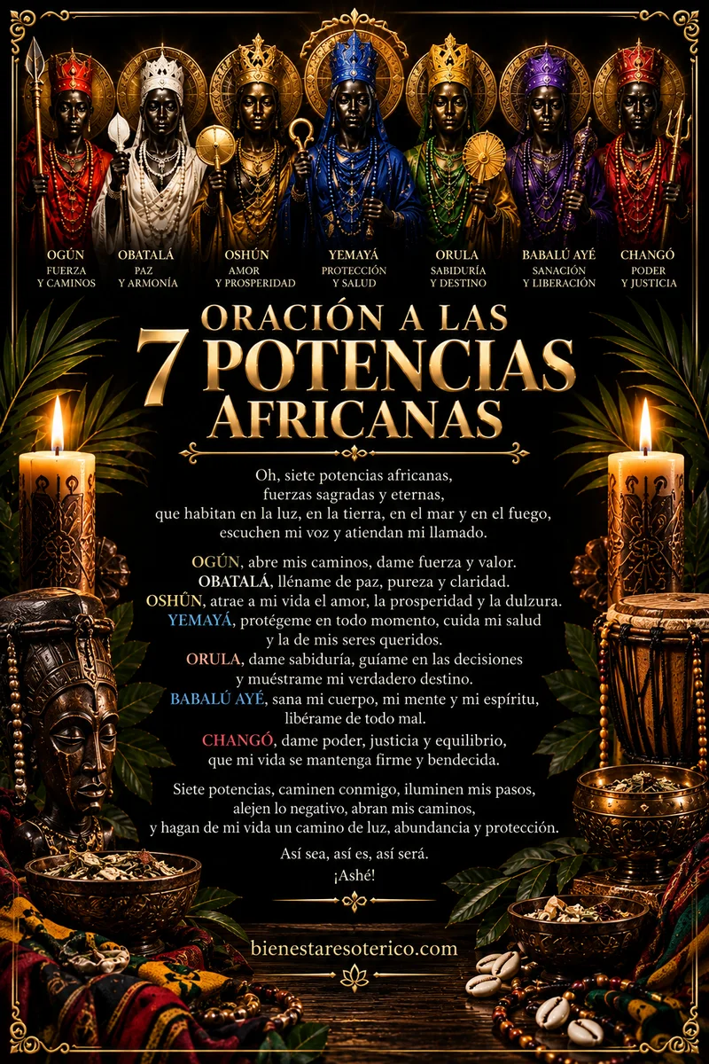 Oración a las 7 potencias africanas 1 Oración a las 7 Potencias Africanas