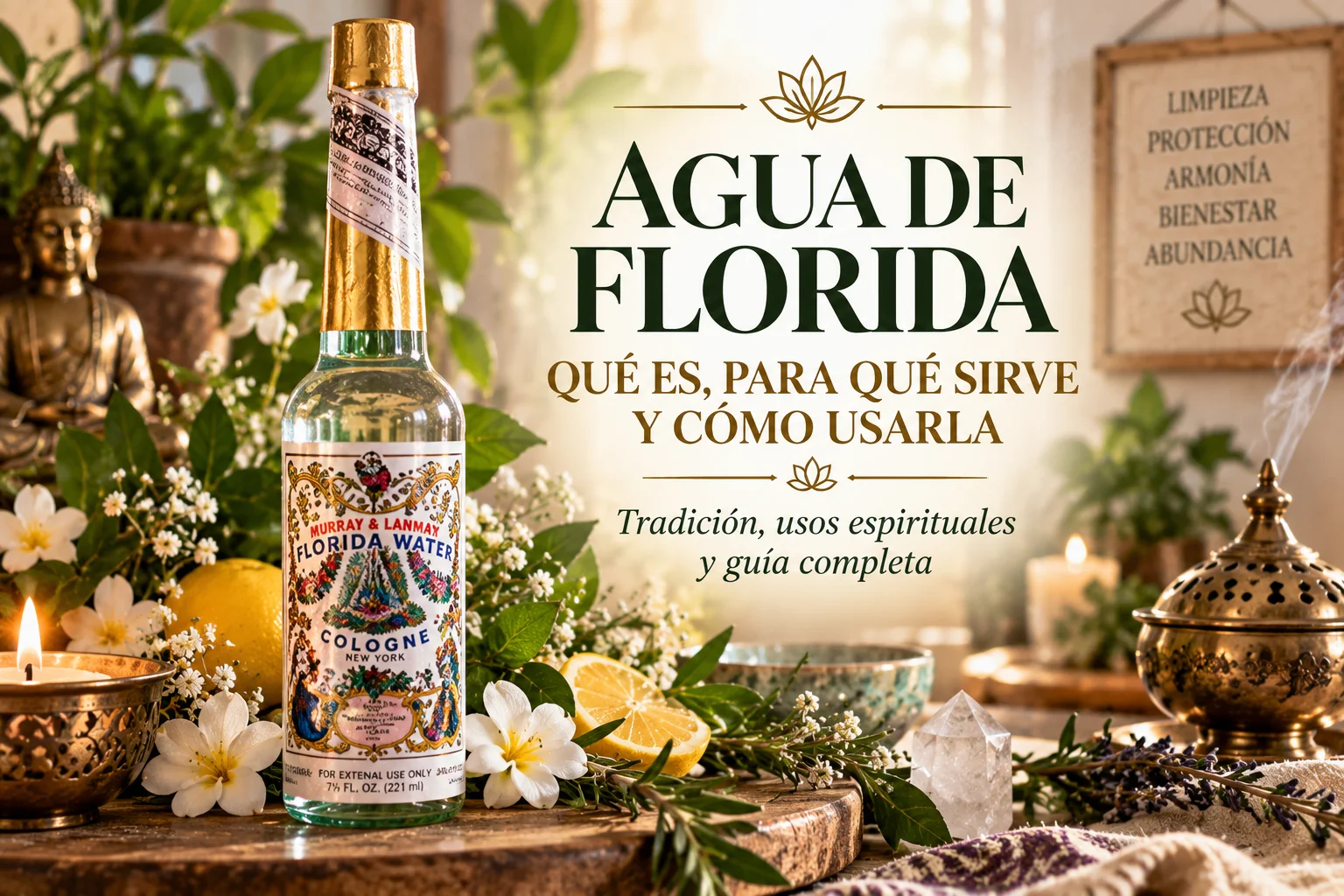 Agua de Florida para limpieza, protección y armonización