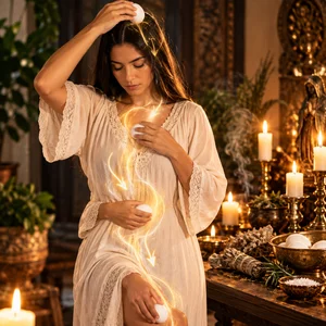 Pasa el huevo por tu cuerpo para absorber densidades