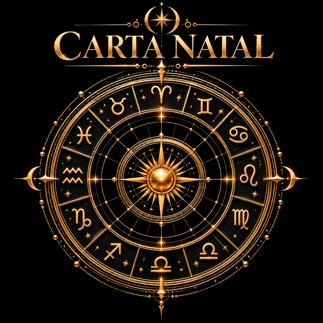 Mapa astral sobre un cielo nocturno